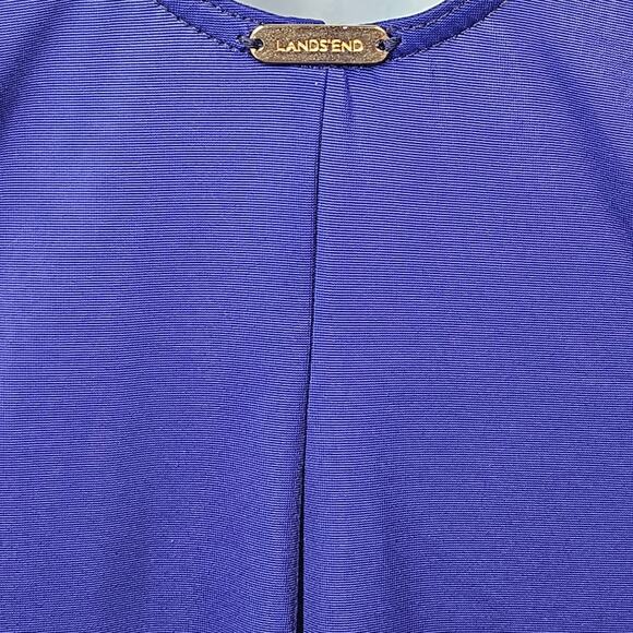 Lands' End SlenderSuit Wrap One Piece Swimsuit in Blackberry Women's Size 10 - Picture 4 of 9